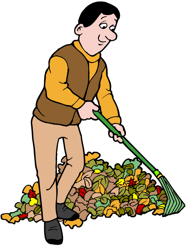 raking leaves clipart - photo #4